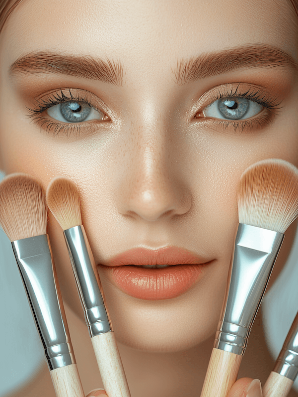 application maquillage mineral